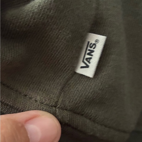 Vans Women’s Olive Green Floral Cropped Long Sleeve Hoodie Pullover Sweater L - Picture 11 of 13